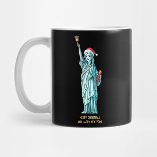 Santa Lady Liberty - Merry Christmas and Happy New York Mug